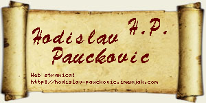 Hodislav Paučković vizit kartica